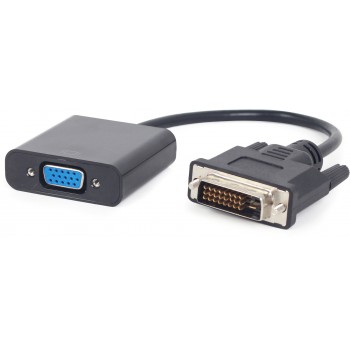 Переходник DVI-D-VGA Digital Cablexpert A-DVID-VGAF-01, 25M/15F, длина кабеля 0,2м, черный, паке