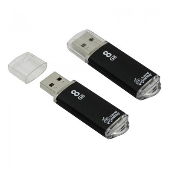 Флеш Диск Smartbuy USB Drive 8Gb V-Cut series Black  SB8GBVC-K