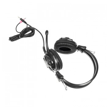 Наушники с микрофоном A4 HS-28 черный 1.8м мониторы оголовье (HS-28 (BLACK))