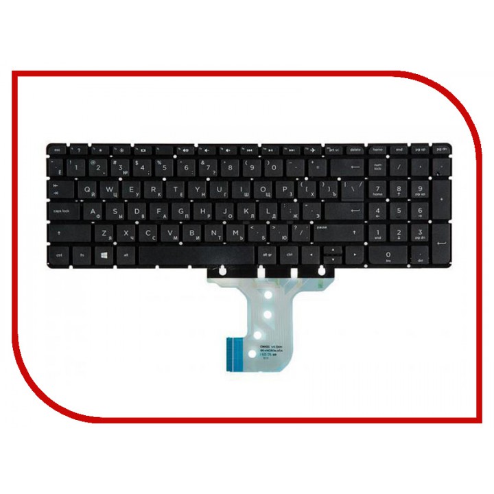 Клавиатура для HP для Pavilion 15-ac, 15-af, 250 G4, 255 G4 [NSK-CWASC] Black, No Frame